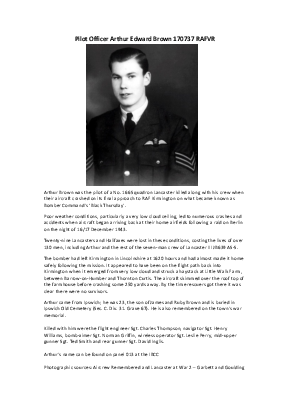 A preview of a PDF biography for Brown, Arthur Edward